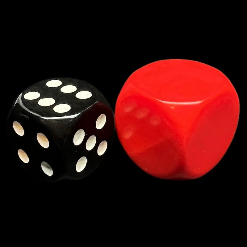 D&G Opaque Blank Red 18mm D6 Dice