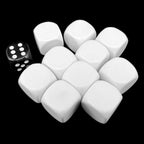 D&G Opaque Blank White 18mm 10 x D6 Dice Set
