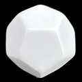 D&G Opaque Blank White D12 Dice
