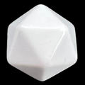 D&G Opaque Blank White D20 Dice