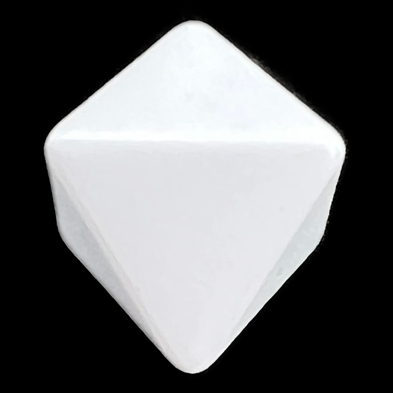 D&G Opaque Blank White D8 Dice
