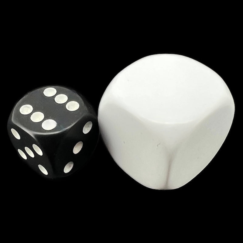 D&G Opaque Blank White JUMBO 22mm D6 Dice