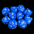 D&G Opaque Blue 10 x D10 Dice Set