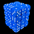 D&G Opaque Blue 36 x D6 Dice Set