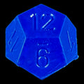 HALF PRICE CLEARANCE D&G Opaque Blue D12 Dice - Unfinished Example Dice
