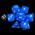 D&G Opaque Blue JUMBO 34mm 7 Dice Polyset