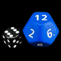 D&G Opaque Blue JUMBO 34mm D12 Dice
