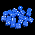 D&G Opaque Blue MINI 7mm 20 x D6 Dice Set