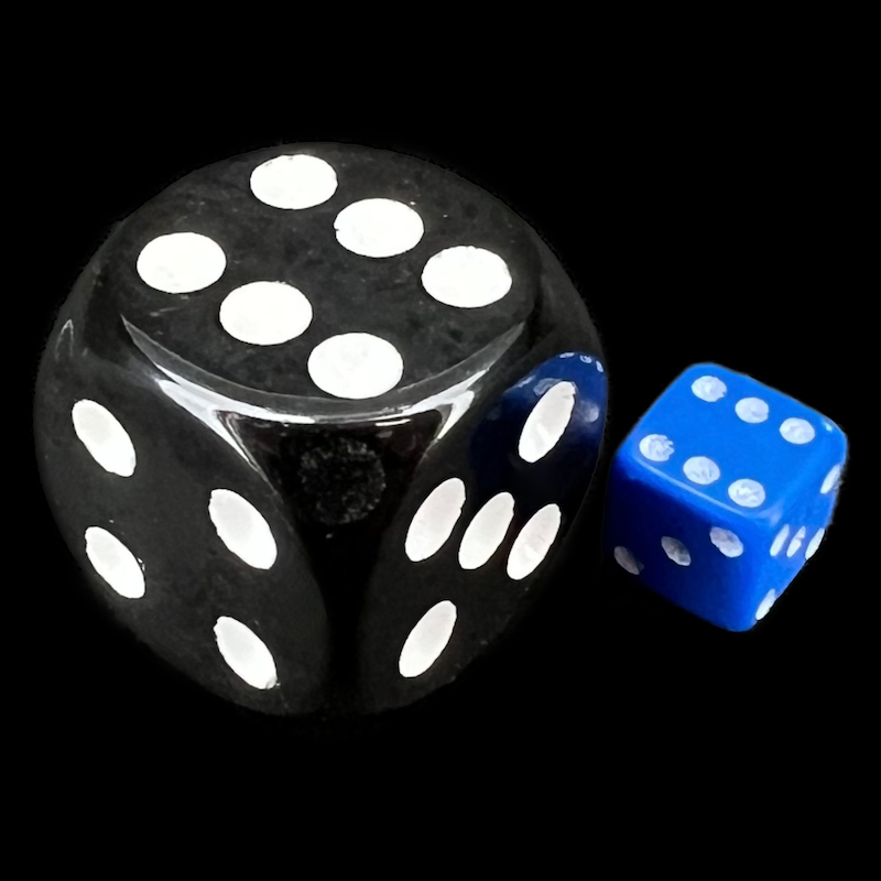 D&G Opaque Blue MINI 7mm 20 x D6 Dice Set