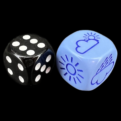 D&G Opaque Blue Weather 18mm D6 Dice