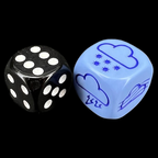 D&G Opaque Blue Weather 18mm D6 Dice
