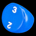 D&G Opaque Blue & White D3 Dice