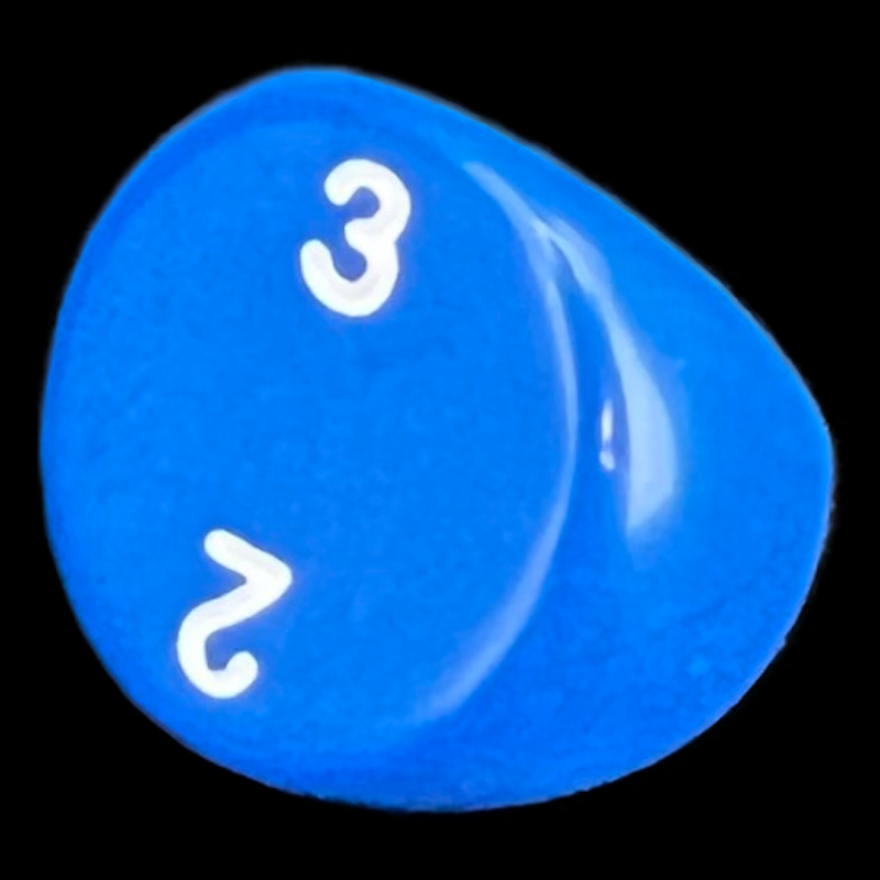D&G Opaque Blue & White D3 Dice