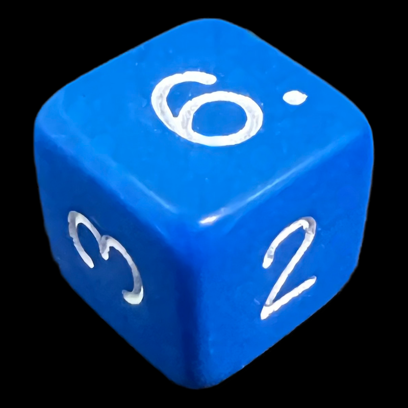 D&G Opaque Blue D6 Dice