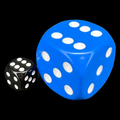 D&G Opaque Blue MASSIVE 36mm D6 Spot Dice