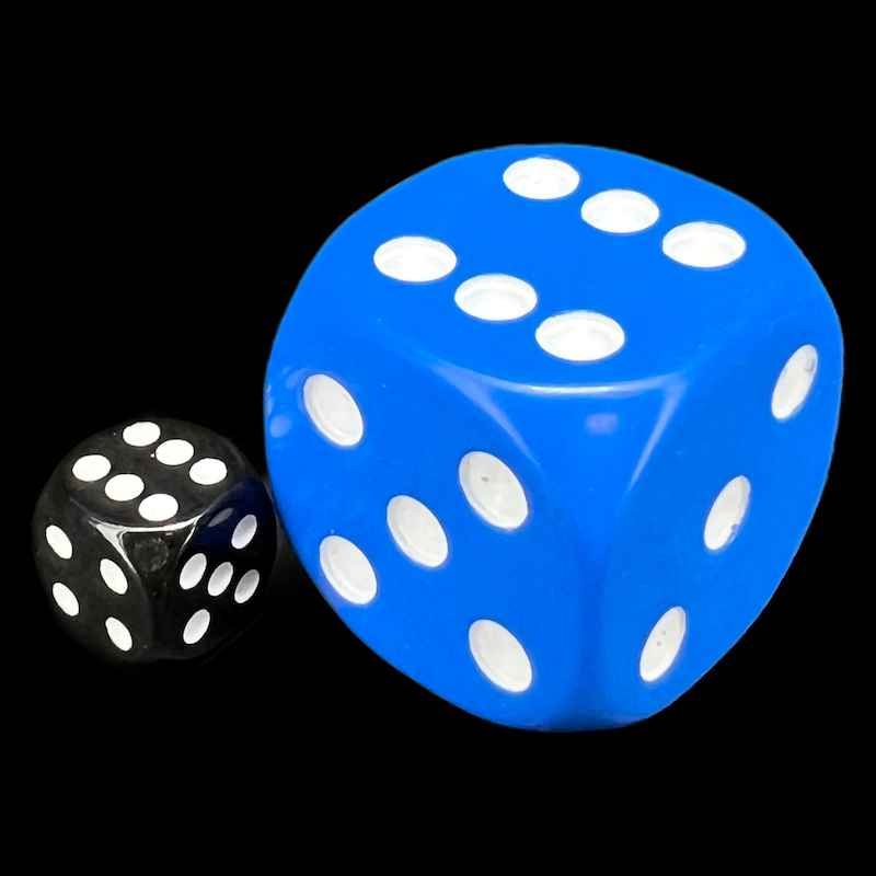 D&G Opaque Blue MASSIVE 36mm D6 Spot Dice