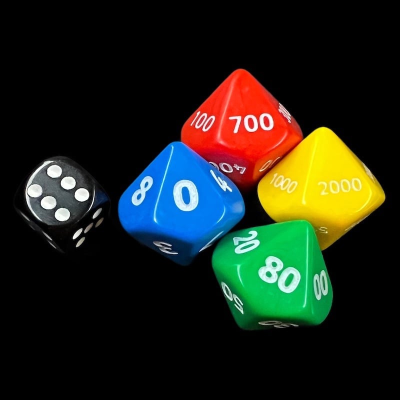 D&G Opaque D10,000 JUMBO 21mm 4 x D10 Dice Set