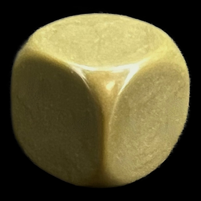D&G Opaque Blank Dark Khaki 16mm D6 Dice