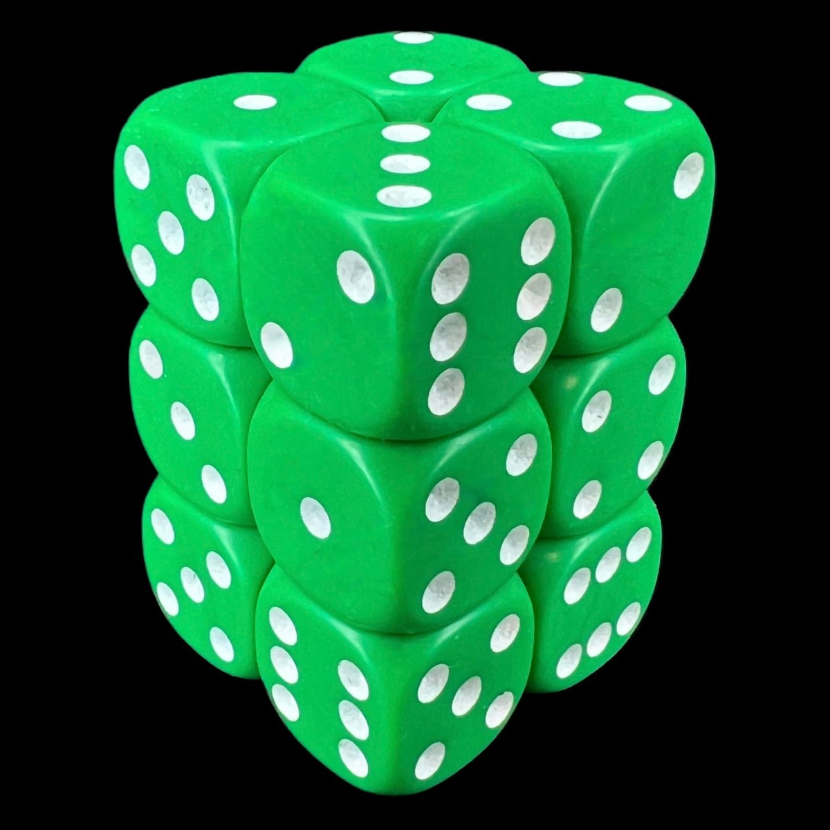 D&G Opaque Green 12 x D6 Dice Set