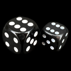D&G Opaque Black 36 x D6 Dice Set
