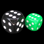 D&G Opaque Green 36 x D6 Dice Set