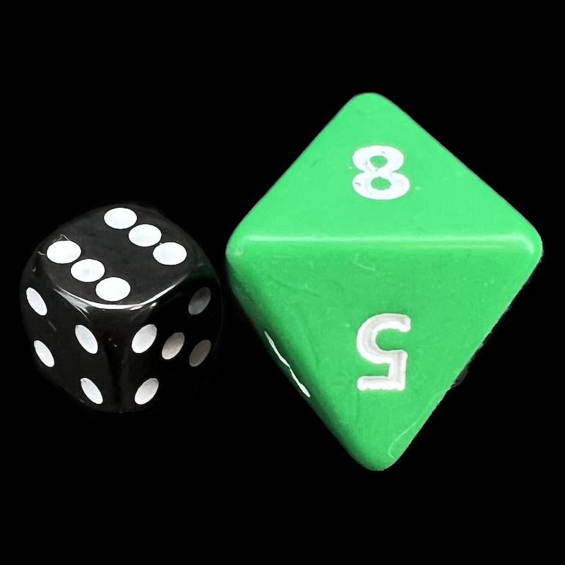 D&G Opaque Green JUMBO 34mm D8 Dice