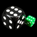 D&G Opaque Green MINI 7mm D6 Dice
