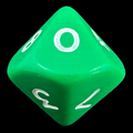 D&G Opaque Green D10 Dice