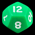 D&G Opaque Green D12 Dice