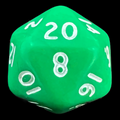D&G Opaque Green D20 Dice