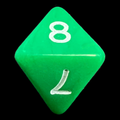 D&G Opaque Green D8 Dice