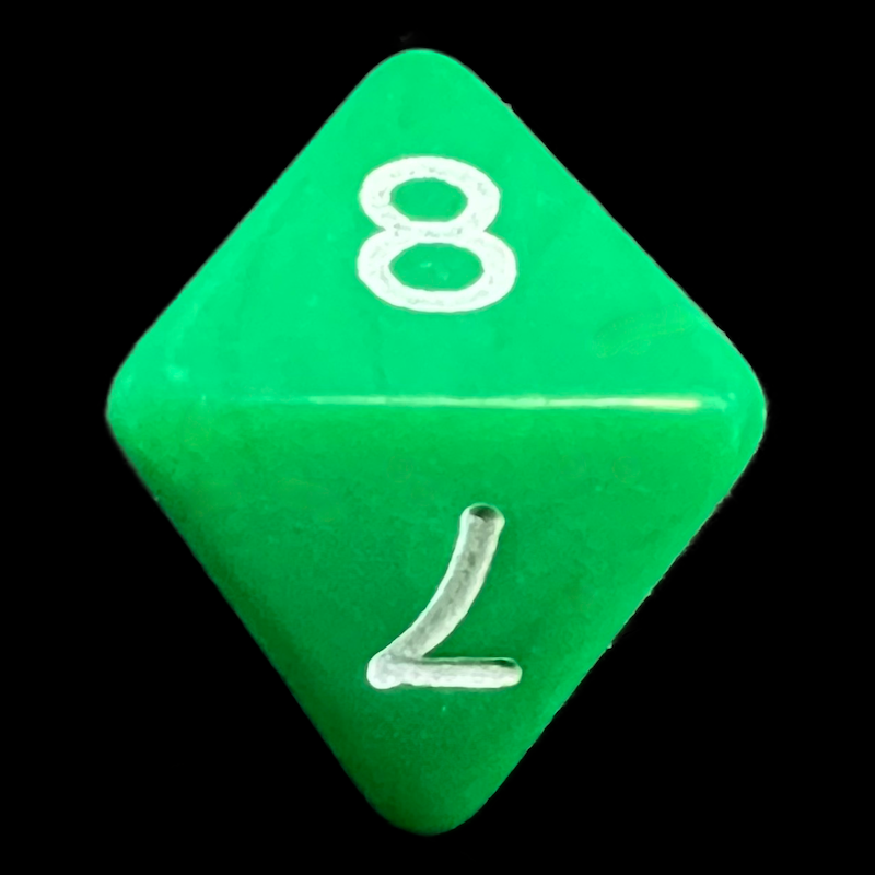 D&G Opaque Green D8 Dice