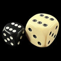 D&G Opaque Ivory & Black JUMBO 22mm D6 Spot Dice