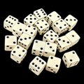 D&G Opaque Ivory MINI 7mm 20 x D6 Dice Set