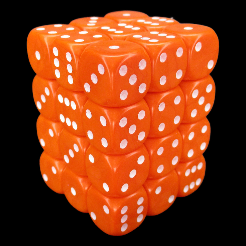 D&G Opaque Orange 36 x D6 Dice Set