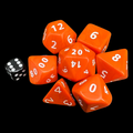 D&G Opaque Orange JUMBO 34mm 7 Dice Polyset