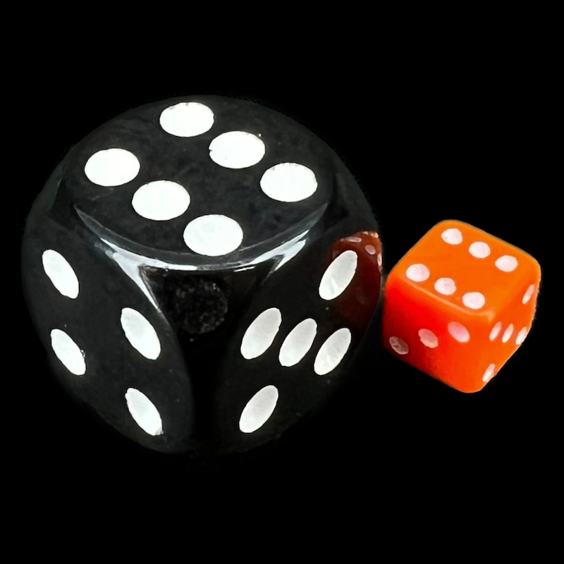 D&G Opaque Orange MINI 7mm 20 x D6 Dice Set
