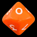 D&G Opaque Orange D10 Dice