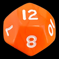 D&G Opaque Orange D12 Dice