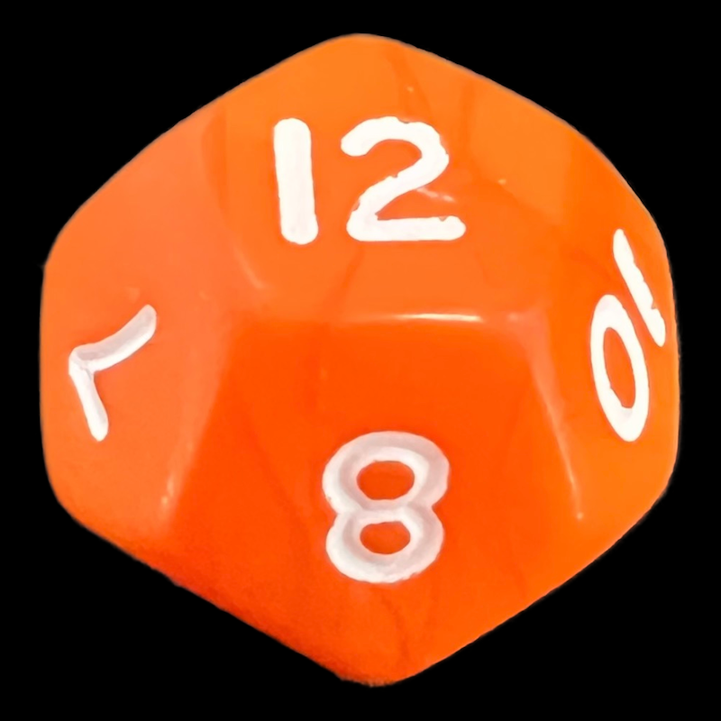 D&G Opaque Orange D12 Dice