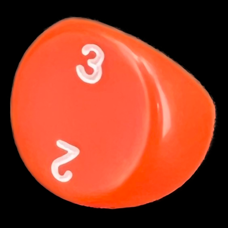 D&G Opaque Orange & White D3 Dice