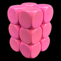 D&G Opaque Blank Pink 16mm 12 x D6 Dice Set