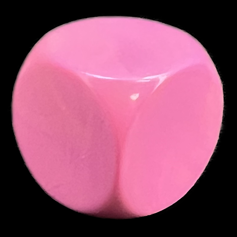 D&G Opaque Blank Pink 16mm D6 Dice