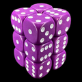 D&G Opaque Purple 12 x D6 Dice Set