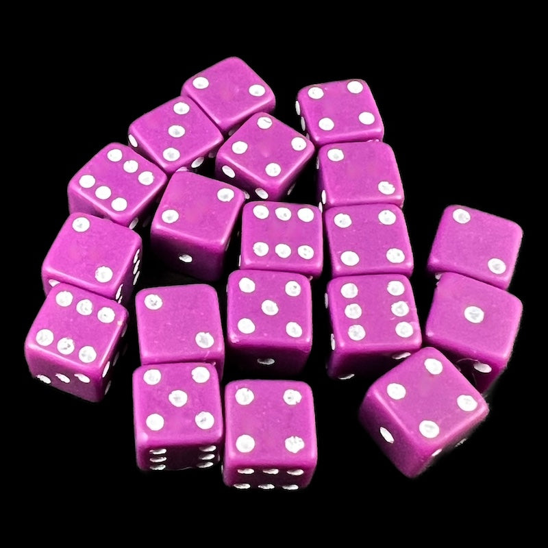 D&G Opaque Purple MINI 7mm 20 x D6 Dice Set