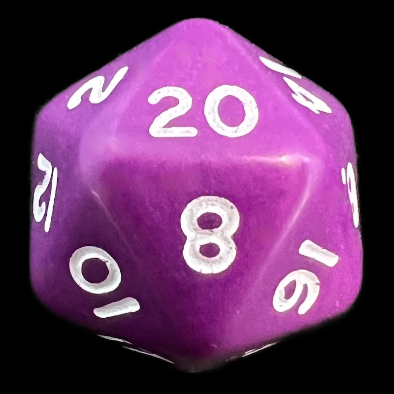 D&G Opaque Purple D20 Dice
