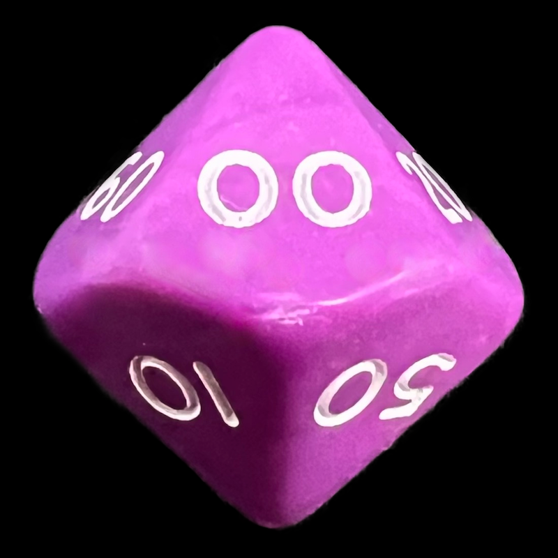 D&G Opaque Purple Percentile Dice