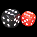 D&G Opaque Red 12mm D6 Spot Dice