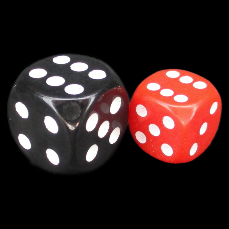D&G Opaque Red 12mm D6 Spot Dice