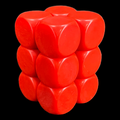 D&G Opaque Blank Red 16mm 12 x D6 Dice Set